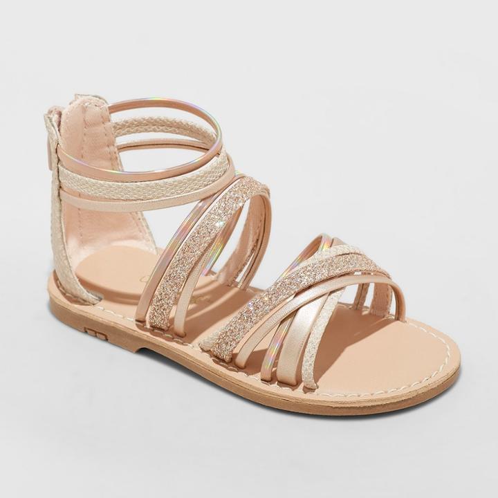 Toddler Girls' Cami Gladiator Sandals - Cat & Jack Rosegold