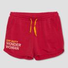 Junk Food Kids' Wonder Woman Off Duty Knit Shorts - Rustic Orange