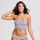 Mossimo Women's Smocked Bandeau Bikini Top - Blue/purple Multi -