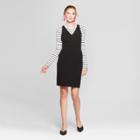 Women's Sleeveless Scuba Shift Dress - A New Day Black