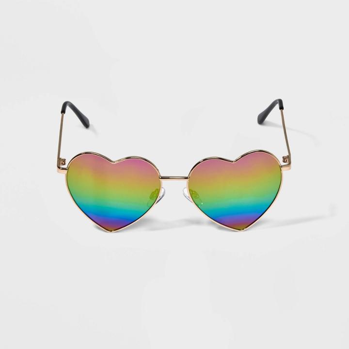 Kids' Heart Shaped Sunglasses - Art Class Gold
