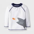 Baby Boys' Shark Rash Guard - Cat & Jack White