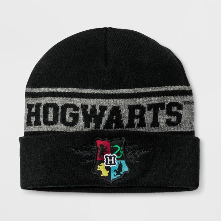 Kids' Harry Potter Cuffed Beanie - Black One Size, Kids Unisex