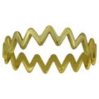 Distributed By Target Women's Gold Plated Plain Zigzag Band Ring-white-size