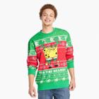 Men's Spongebob Squarepants Long Sleeve Graphic T-shirt - Green