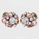 Sugarfix By Baublebar Crystal Cluster Stud Earrings - Blush, Women's,