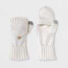 Women's Flip Top Gloves - A New Day Cream (ivory)