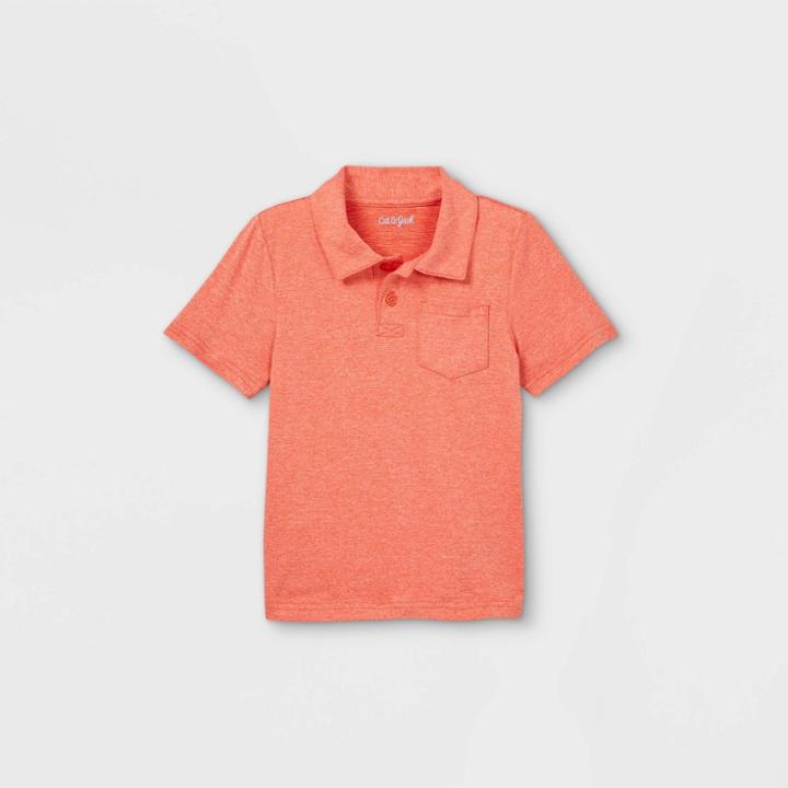 Toddler Boys' Active Short Sleeve Polo Shirt - Cat & Jack Orange