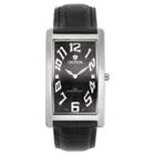 Men's Croton Analog Watch - Silvertone Black Dial