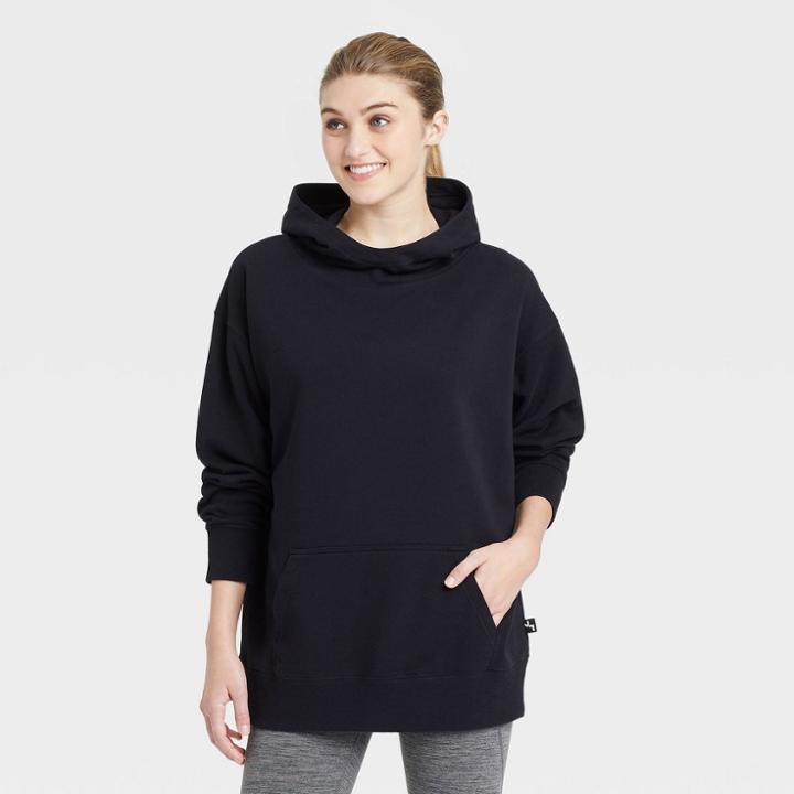 Women's Oversized Hooded Sweatshirt - Joylab Black