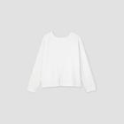 Women's Long Sleeve Ottoman Rib T-shirt - A New Day Cream