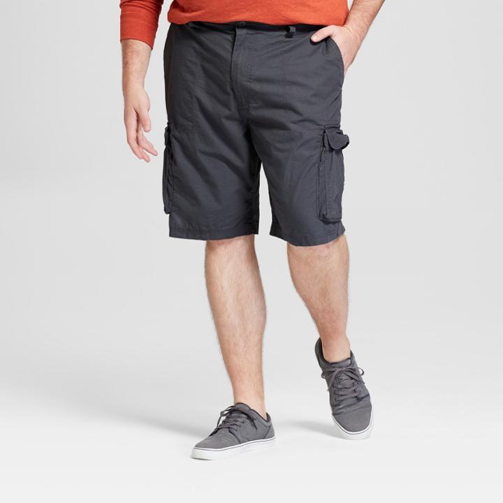 Men's 11 Big & Tall Ripstop Cargo Shorts - Goodfellow & Co Railroad Gray