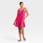 Women's Sleeveless Tiered Gauze Dress - Universal Thread Pink