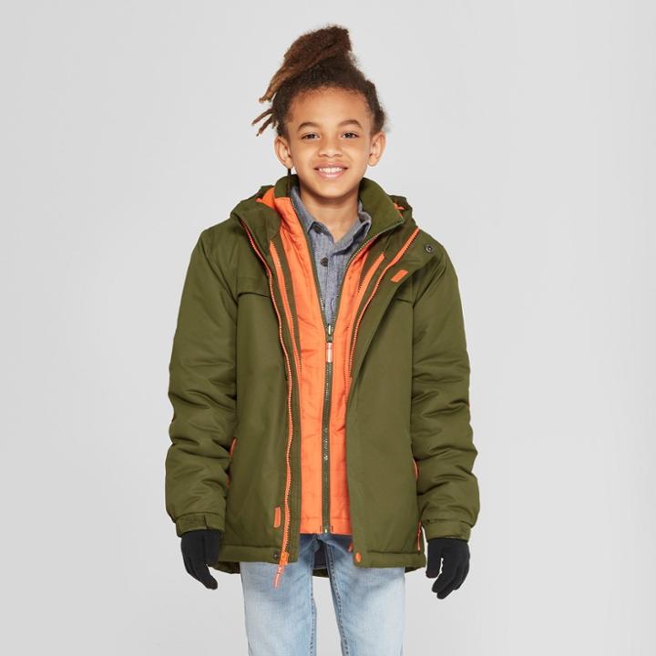 Boys' 3-in-1 System Jacket - Cat & Jack Olive