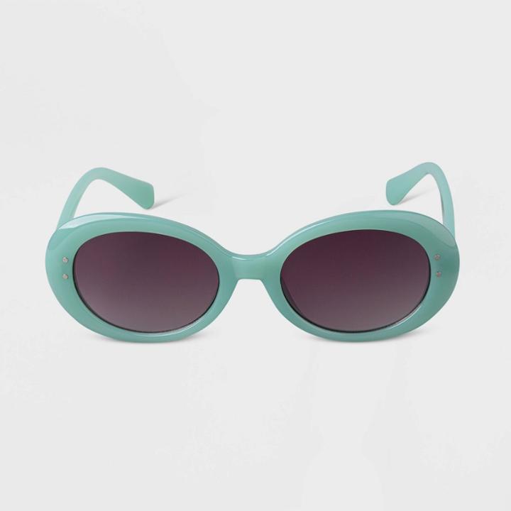 Women's Oval Sunglasses - A New Day Green