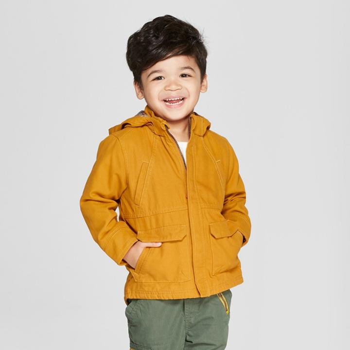 Genuine Kids From Oshkosh Toddler Boys' Canvas Anorak Jacket - Gold