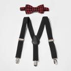 Boys' Bow Tie/suspender Set Ties - Cat & Jack Red, Boy's, Black Red