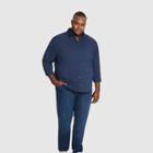Van Heusen Men's Big & Tall Classic Fit Long Sleeve Button-down Shirt - Black Iris