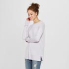Women's Crew Neck Luxe Pullover Sweater - A New Day Lavender (purple)