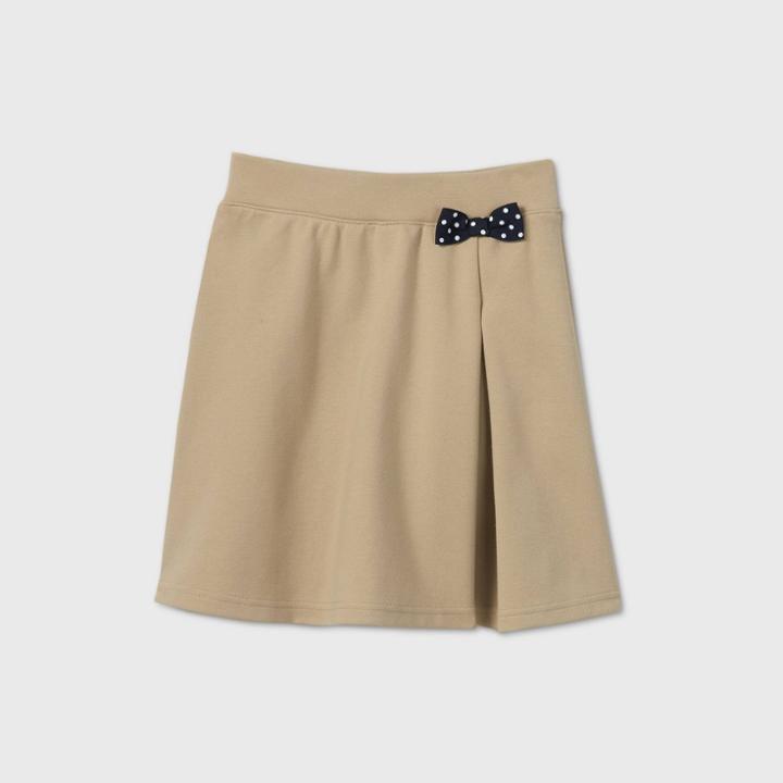 Girls' Stretch Uniform Knit Skorts - Cat & Jack Beige