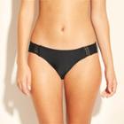 Women's Crochet Inset Hipster Bikini Bottom - Xhilaration Black