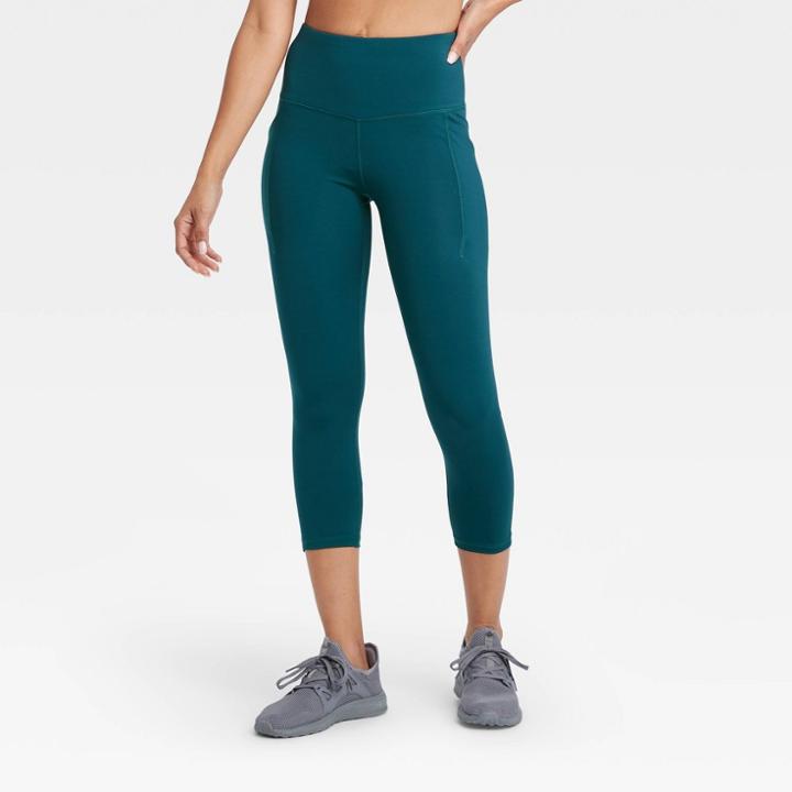 Women's Sculpted High-rise Capri Leggings 21 - All In Motion Teal Xs, Women's, Blue