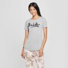 Love And Cherish Women's Bridal Short Sleeve Sleep T-shirt - Heather Gray