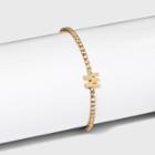 Gold Plated Cubic Zirconia Initial 'w' Tennis Bracelet - A New Day Gold