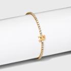 Gold Plated Cubic Zirconia Initial 'r' Tennis Bracelet - A New Day Gold