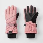 Girls' Quilted Gloves - All In Motion Pink