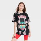 Women's Slash Oversized Short Sleeve Graphic T-shirt - Xs, Green/black