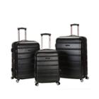 Rockland Melbourne 3pc Expandable Abs Hardside Carry On Spinner Luggage