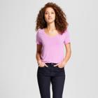 Women's Any Day V-neck Short Sleeve T-shirt - A New Day Neon Purple