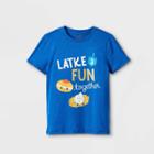 Boys' 'latke Fun Together' Graphic Short Sleeve T-shirt - Cat & Jack Cobalt Blue