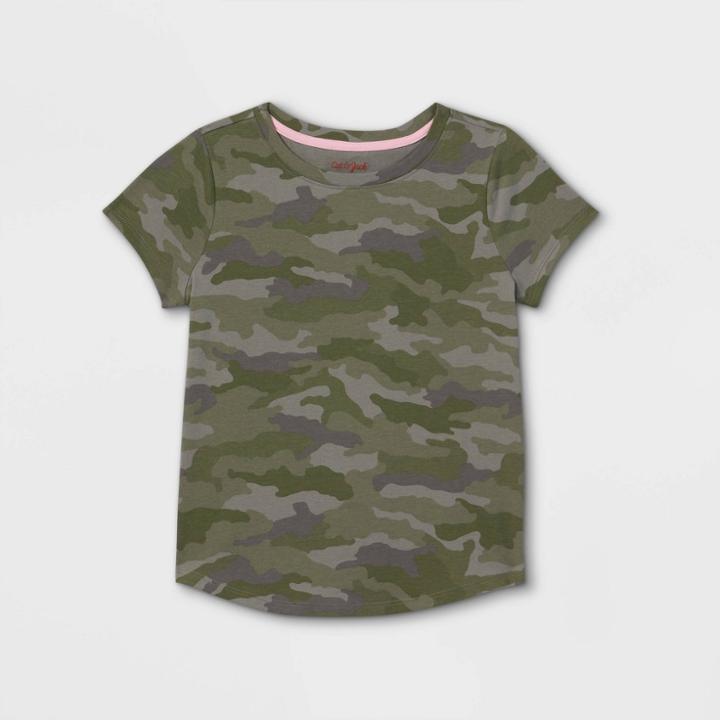 Girls' Printed Short Sleeve T-shirt - Cat & Jack Gray