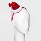 No Brand Holiday Novelty Shimmer Dot Santa Hat Headband - Red