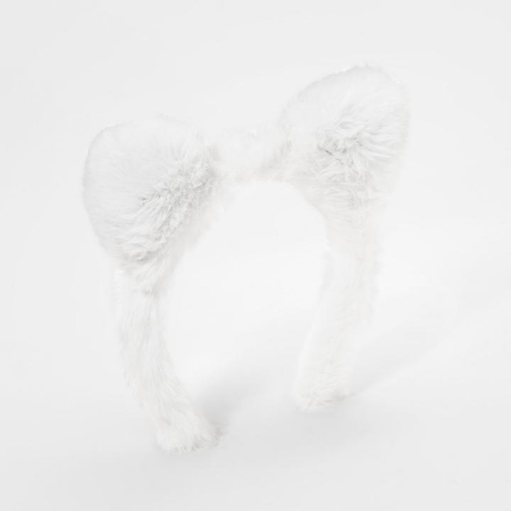 Girls' Faux Fur Cat Ears Headband - Cat & Jack Ivory