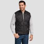 Dickies Men's Big & Tall Diamond Quilted Nylon Sleeveless Activewear Vests - Black
