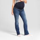 Maternity Crossover Panel Bootcut Jeans - Isabel Maternity By Ingrid & Isabel Medium Wash 18, Women's, Blue
