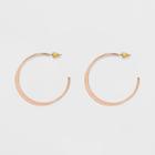 Open Hoop With Flat Casting Earrings - Universal Thread Rose Gold