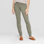 Women's Mid-rise Raw Hem Skinny Jeans - Universal Thread Olive