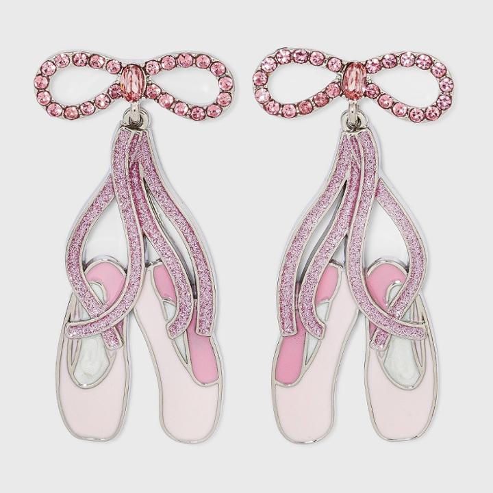 Sugarfix By Baublebar Ballet Slippers Drop Earrings - Pink
