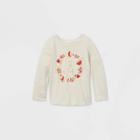 Toddler Girls' 'love Makes A Family' Long Sleeve T-shirt - Cat & Jack Cream