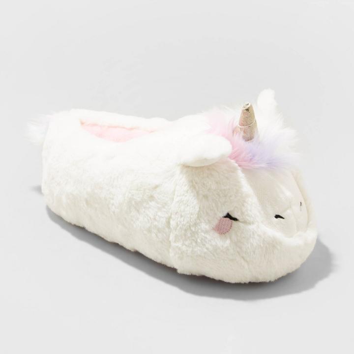 Girls' Delaney Unicorn Slippers - Cat & Jack White
