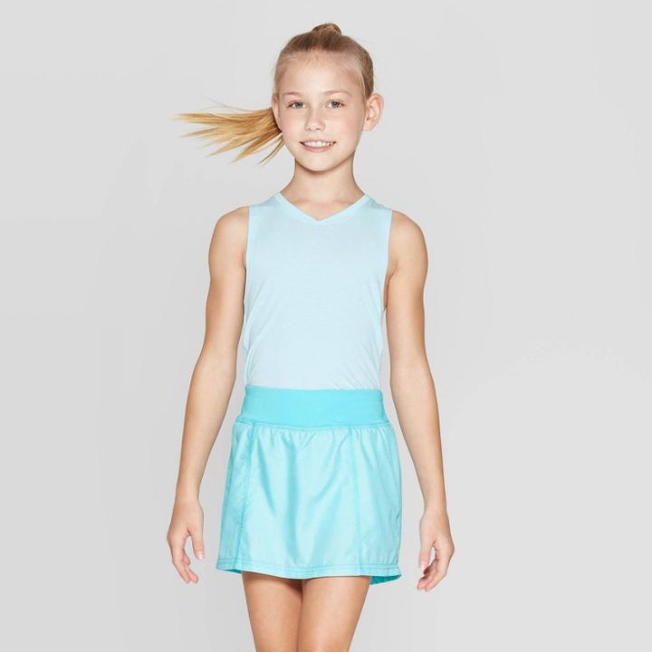 Girls' Twist Back Tank Top - C9 Champion Light Blue Heather