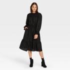 Women's Long Sleeve Dress - A New Day Black
