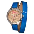 Women's Boum Confetti Watch With Custom Glitter Dial - Blue/silver