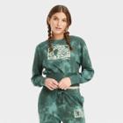 Women's Keith Haring Wide Rib Graphic Sweatshirt - Green Tie-dye