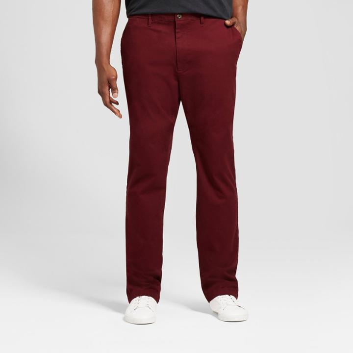 Men's Big & Tall Slim Fit Hennepin Chino Pants - Goodfellow & Co Burgundy