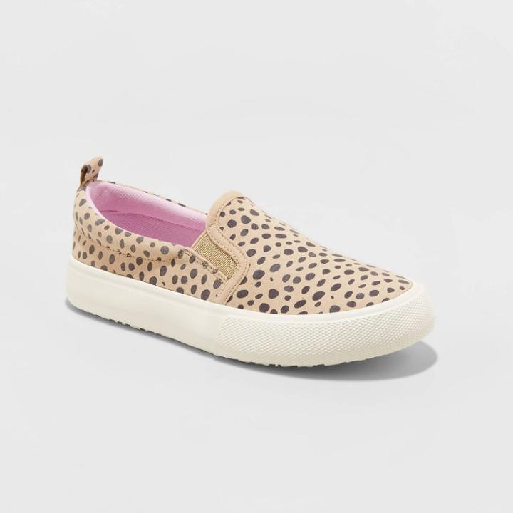 Girls' Agnesa Leopard Spot Slip-on Sneakers - Cat & Jack Brown